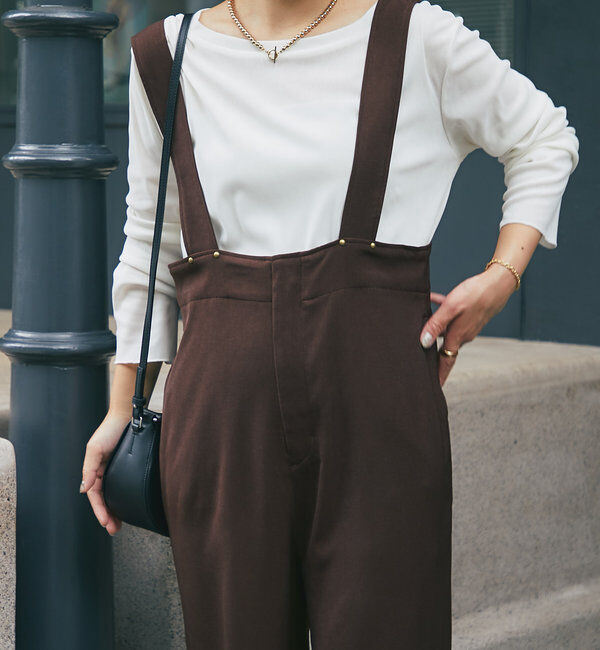  「《スリットで綺麗見せ・着回し》ツイルサロペット」|その他|