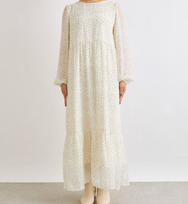  「前後2WAYドットシフォンワンピース」|その他|