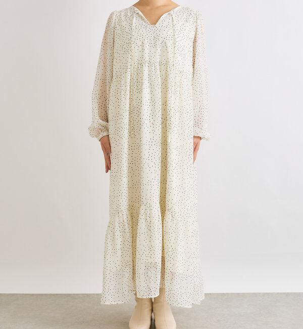  「前後2WAYドットシフォンワンピース」|その他|