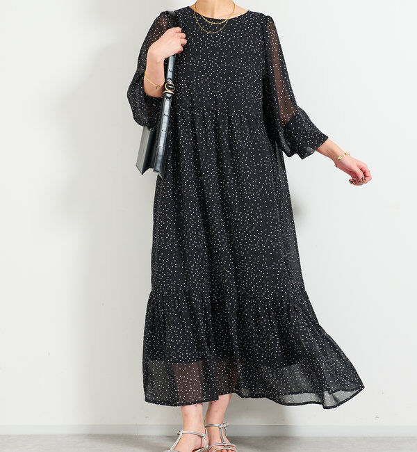  「前後2WAYドットシフォンワンピース」|その他|