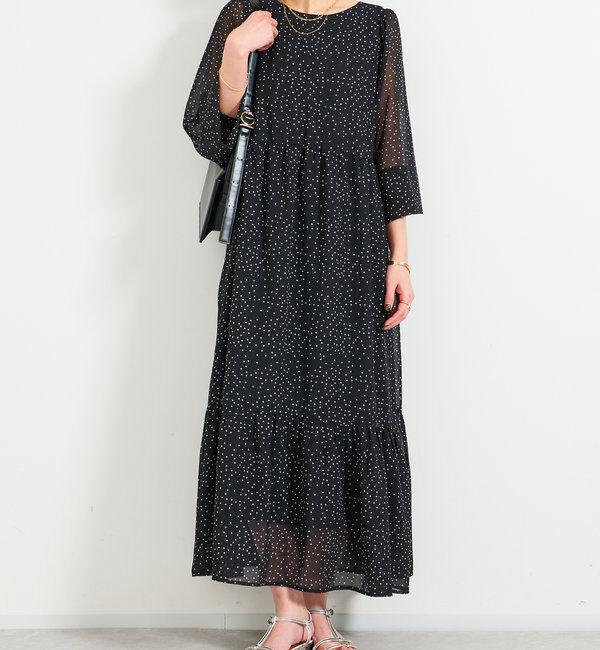  「前後2WAYドットシフォンワンピース」|その他|