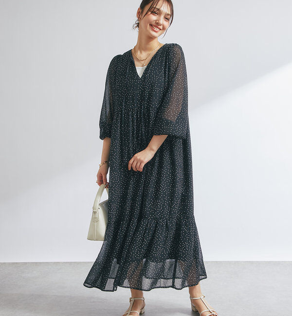  「前後2WAYドットシフォンワンピース」|その他|