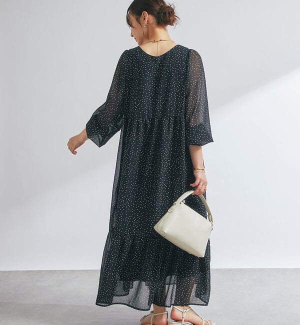  「前後2WAYドットシフォンワンピース」|その他|