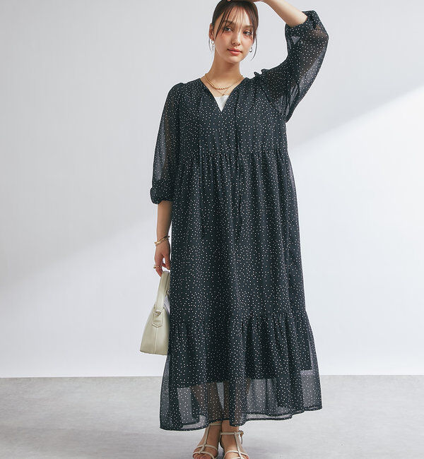  「前後2WAYドットシフォンワンピース」|その他|