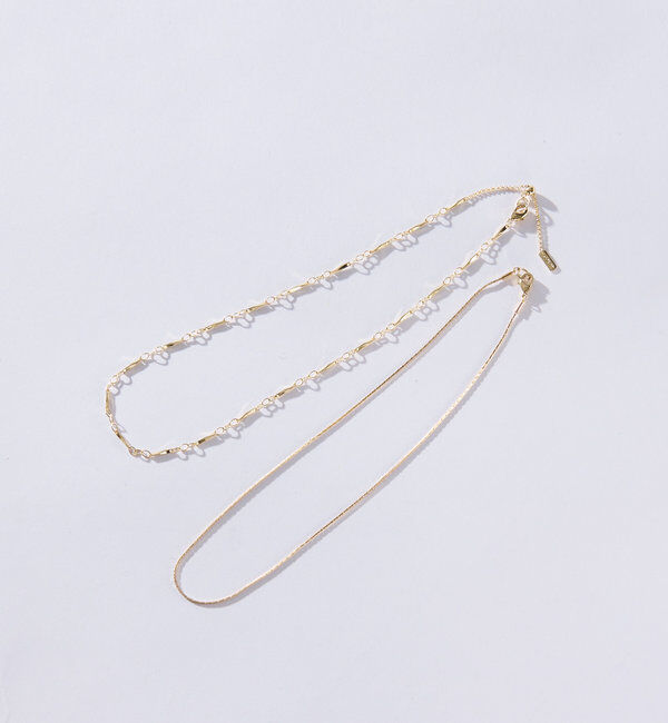  「【GOLDY(ゴールディ)】デザインチェーン2連ネックレス」|ブローチ・コサージュ|