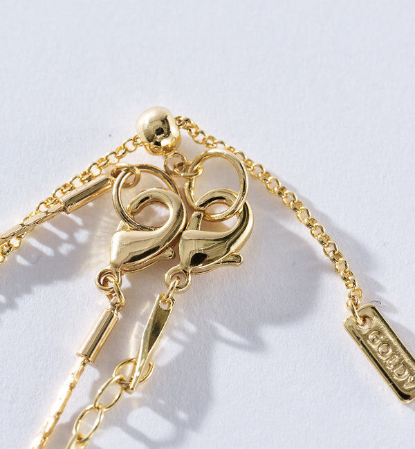  「【GOLDY(ゴールディ)】デザインチェーン2連ネックレス」|ブローチ・コサージュ|