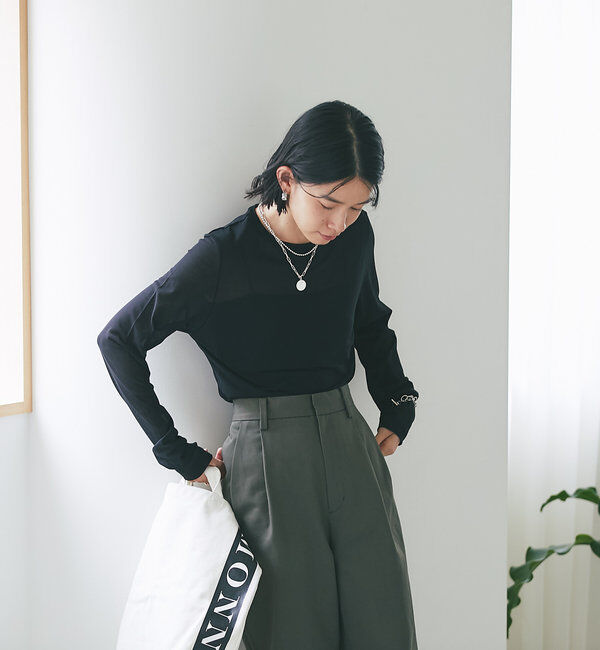  「【MONN.:.(モン)】シアーロンT」|Tシャツ・カットソー|