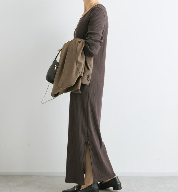  「【全骨格細見え】2WAYロングリブワンピース」|ワンピース|