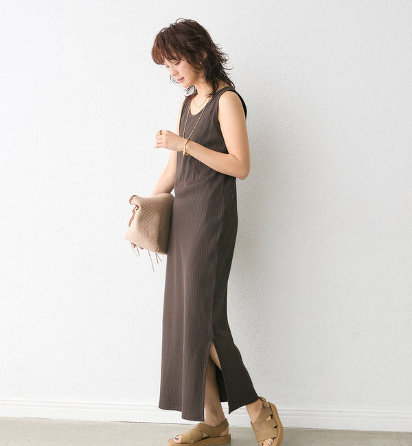  「【マイナス3kg/レビュー高評価☆】2WAYリブタンクワンピース」|ワンピース|