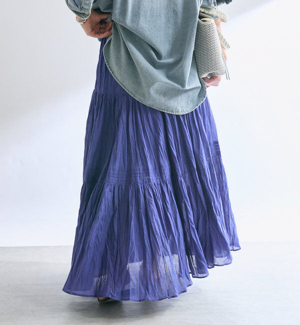  「【名品リバイバル/5色展開】コットンワッシャープリーツスカート」|スカート|