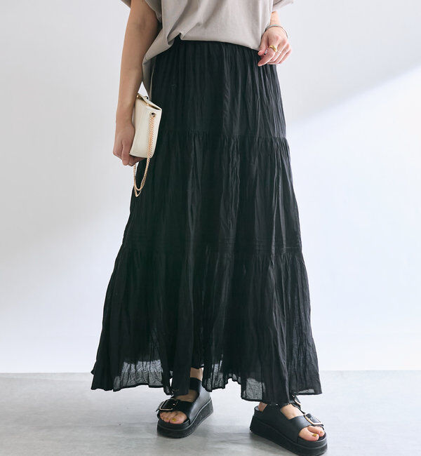  「【名品リバイバル/5色展開】コットンワッシャープリーツスカート」|スカート|