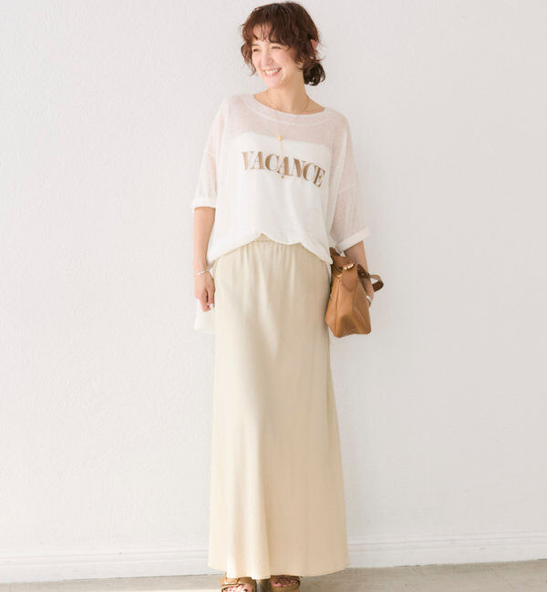  「【セットアップ可】ガーメントダイバイヤススカート」|スカート|