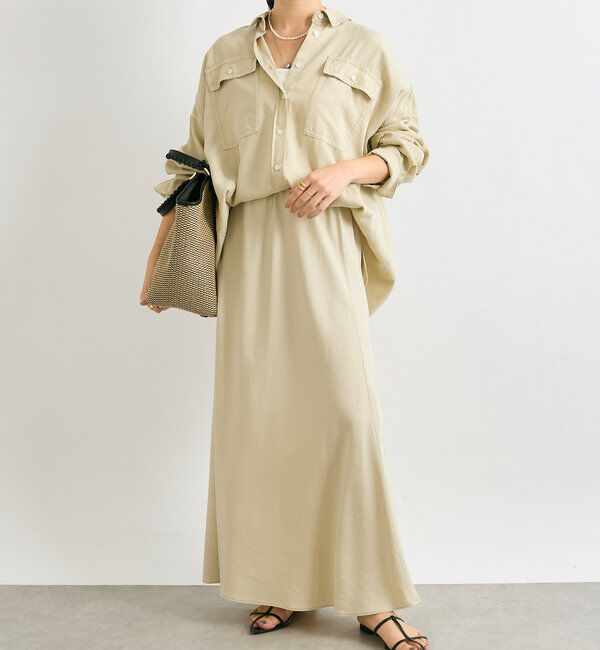  「【セットアップ可】ガーメントダイバイヤススカート」|スカート|