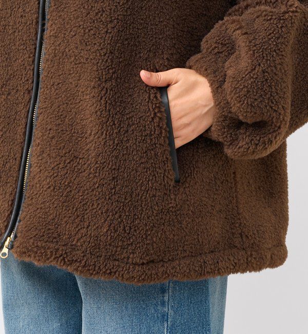  「【リバイバル/暖かみのある素材感】テディボアZIPコート」|その他|