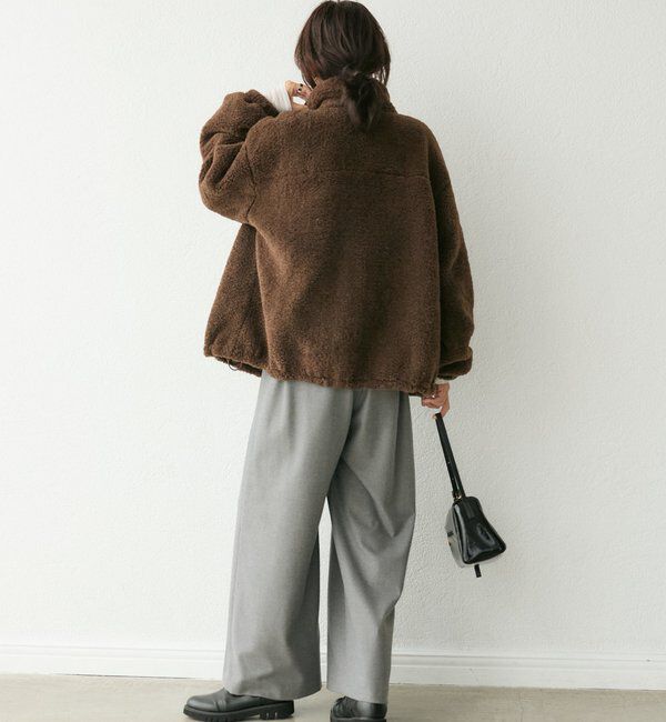  「【リバイバル/暖かみのある素材感】テディボアZIPコート」|その他|