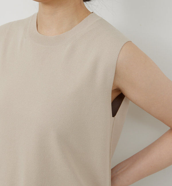  「【接触冷感/アンサンブル対応】アイシーコットンノースリ」|ニット・セーター|