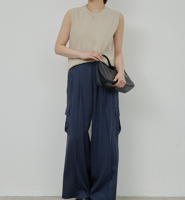  「【接触冷感/アンサンブル対応】アイシーコットンノースリ」|ニット・セーター|