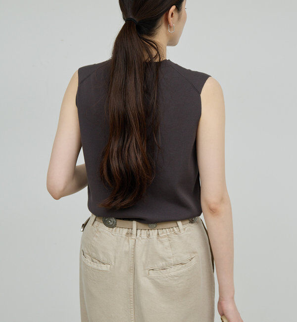  「【接触冷感/アンサンブル対応】アイシーコットンノースリ」|ニット・セーター|