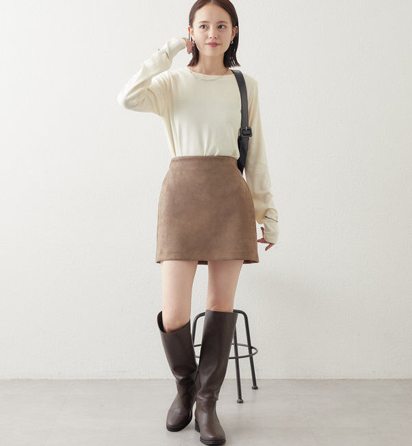  「クルーカラーロングTシャツ」|Tシャツ・カットソー|