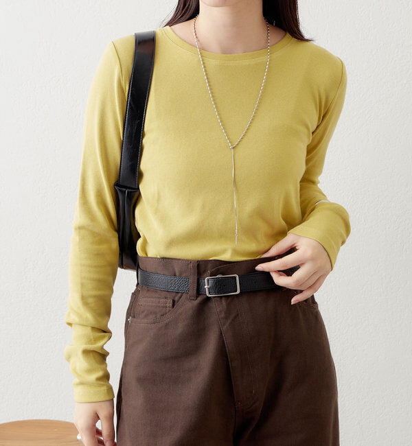  「クルーカラーロングTシャツ」|Tシャツ・カットソー|