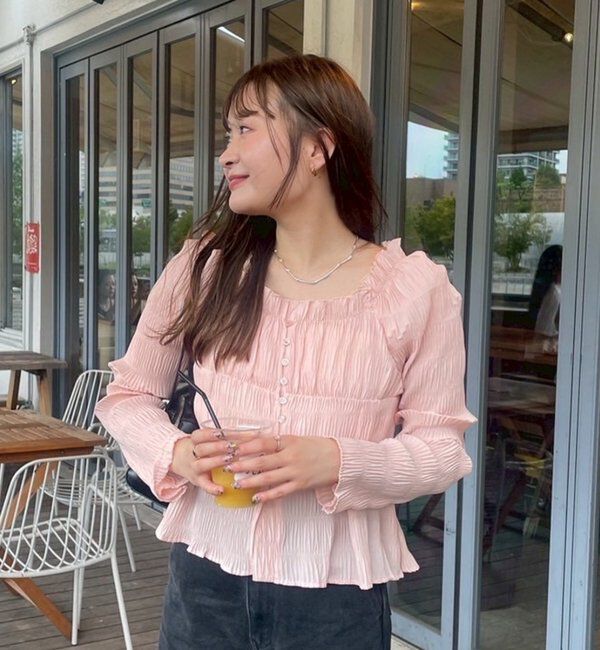  「【@__misa__03企画】シャーリングブラウス」|シャツ・ブラウス|