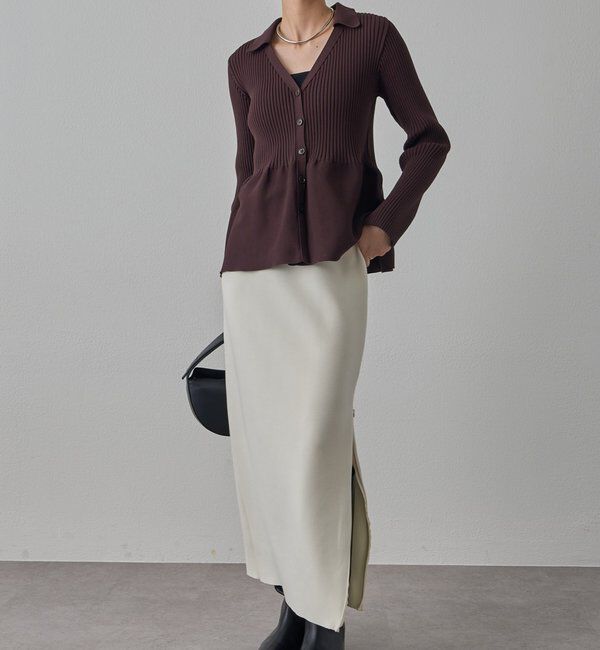  「【Lサイズも登場！】ポンチZIPタイトスカート」|スカート|