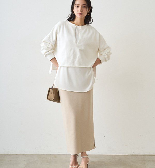  「【Lサイズも登場！】ポンチZIPタイトスカート」|スカート|