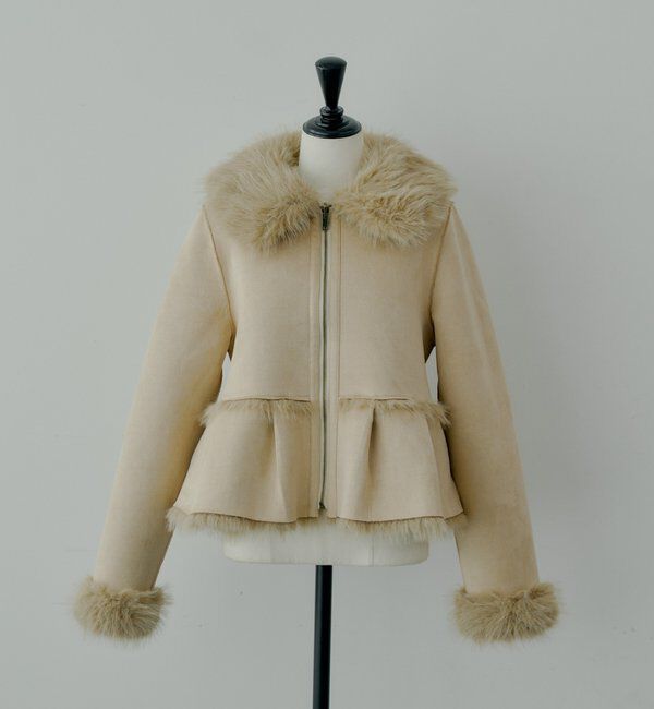  「【SALON by Chico】リバーシブルペプラムデザインミディコート」|その他|ベージュ