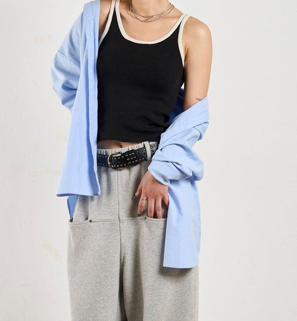  「パイピングニットキャミソール / 6色展開」|キャミソール|