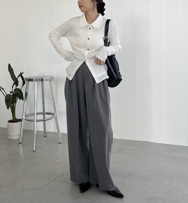  「【累計2万本突破！】【低身長・高身長サイズあり】2タックワイドパンツ」|チノ|
