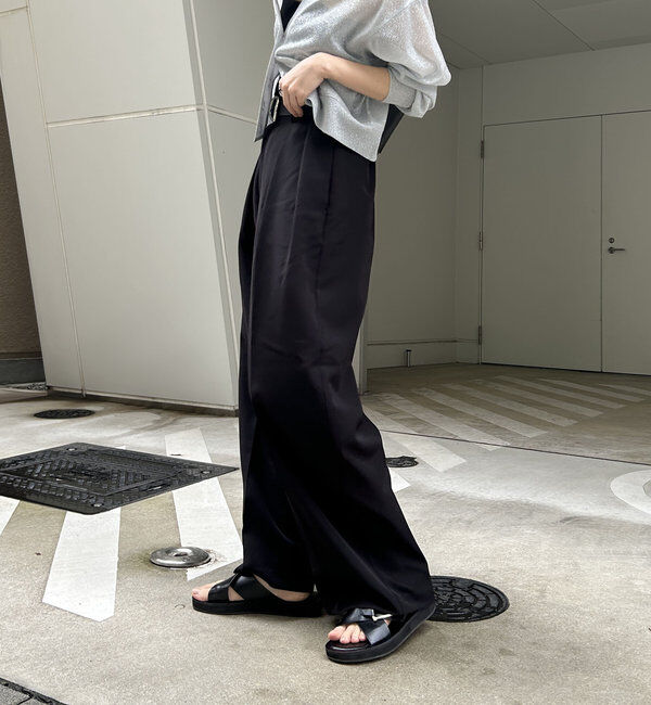  「【累計2万本突破！】【低身長・高身長サイズあり】2タックワイドパンツ」|チノ|