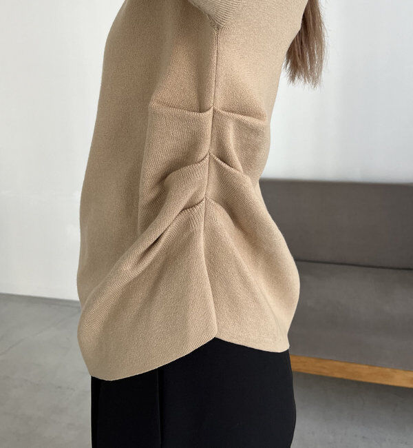  「アシメスリットボートネックニット」|ニット・セーター|