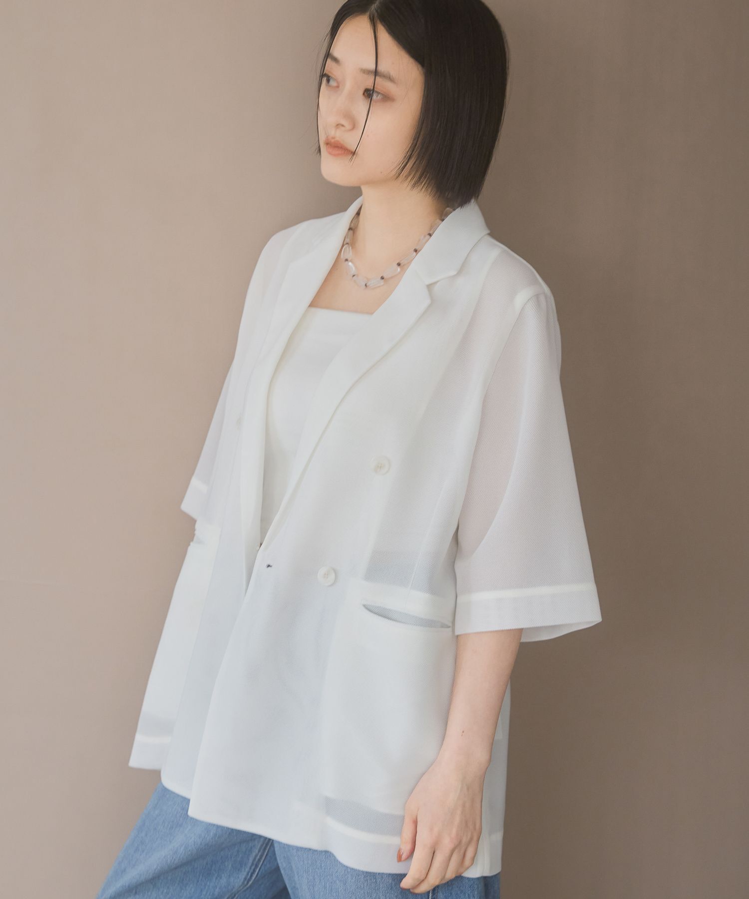 A part by 「メッシュWジャケット」|その他|オフホワイト