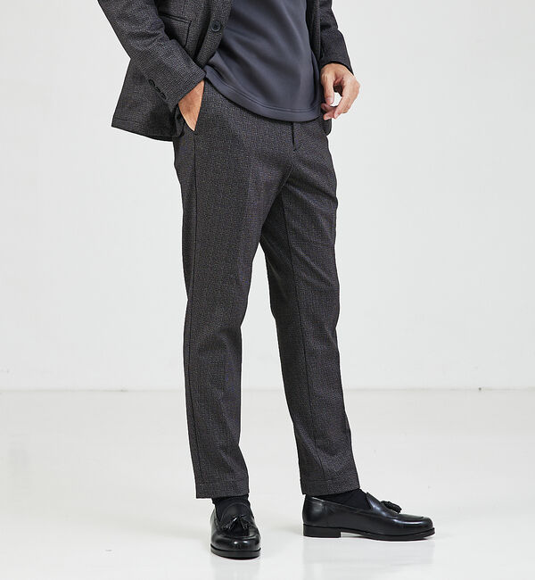 ABAHOUSE「【セットアップ対応】ポンチ イージー スラックス パンツ」|スラックス|ブラック系その他1