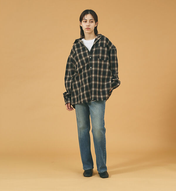 ABAHOUSE「【WEB限定】ルーズシルエット　オンブレチェックシャツ/REVO」|シャツ・ブラウス|