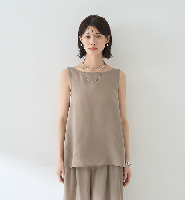 Rouge vif「【セットアップ対応】２WAYキュプラフィブリルノースリブラウス」|キャミソール|