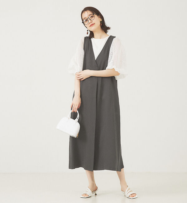 abahouse mavie「【大人のいちまんワンピ】2WAYジャンパースカート」|ジャンパースカート|