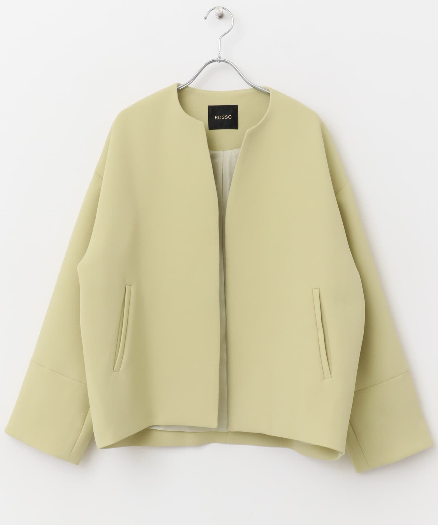 URBAN RESEARCH ROSSO「UVカットトリプルクロスショートコート」|ノーカラージャケット|