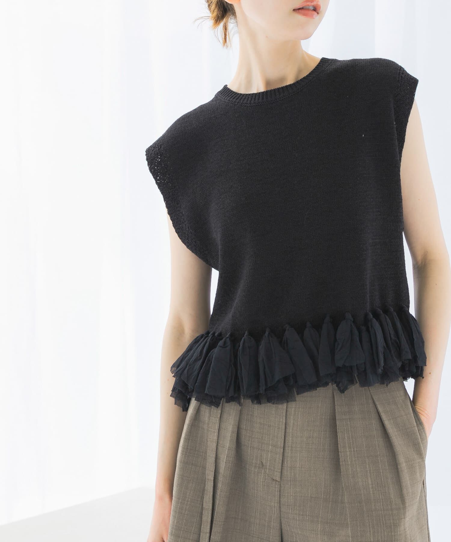 URBAN RESEARCH ROSSO「フリンジデザインサマーニット」|ニット・セーター|