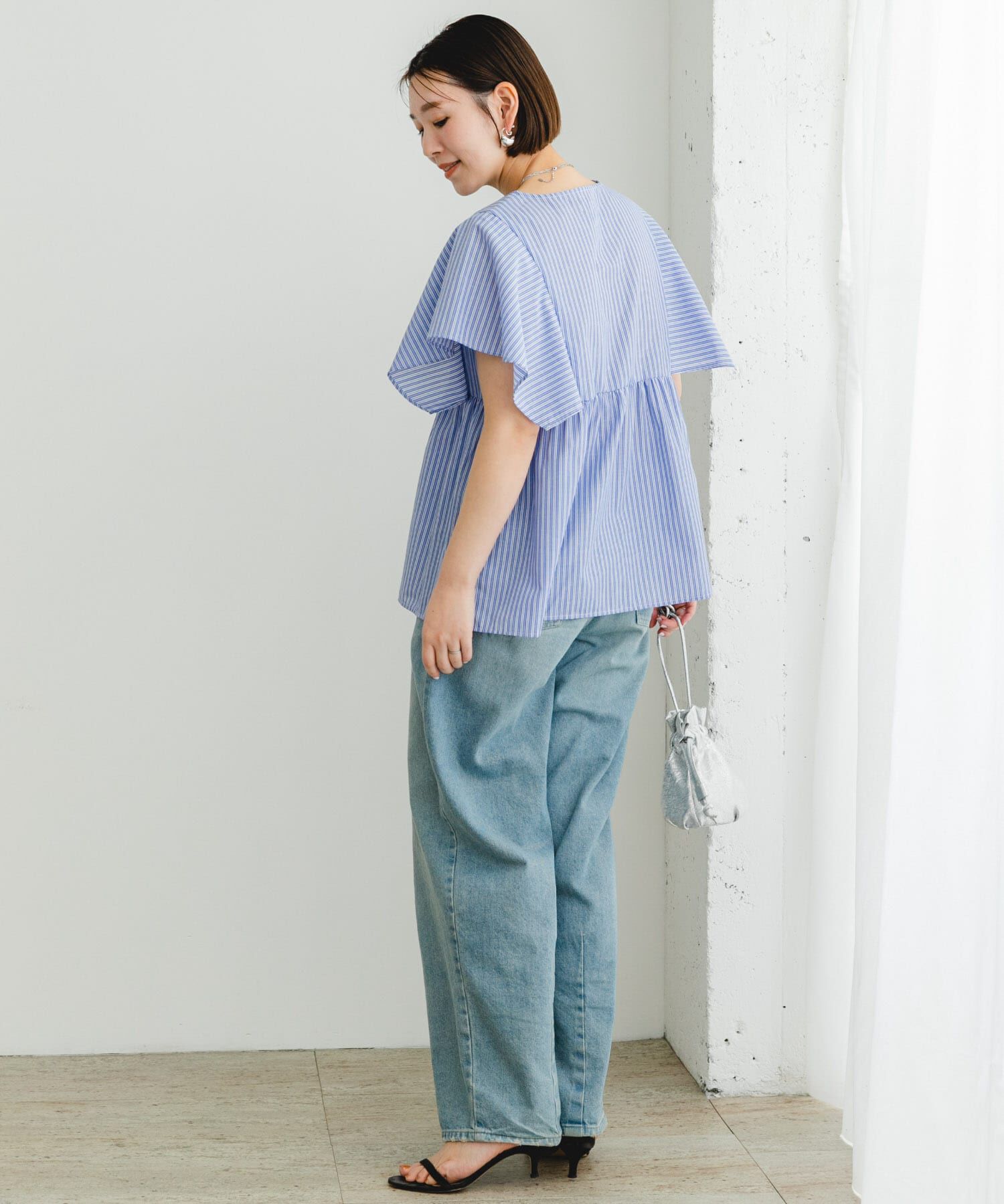 URBAN RESEARCH ROSSO「『UR TECH』F by ROSSO　スクエアスリーブブラウス」|シャツ・ブラウス|