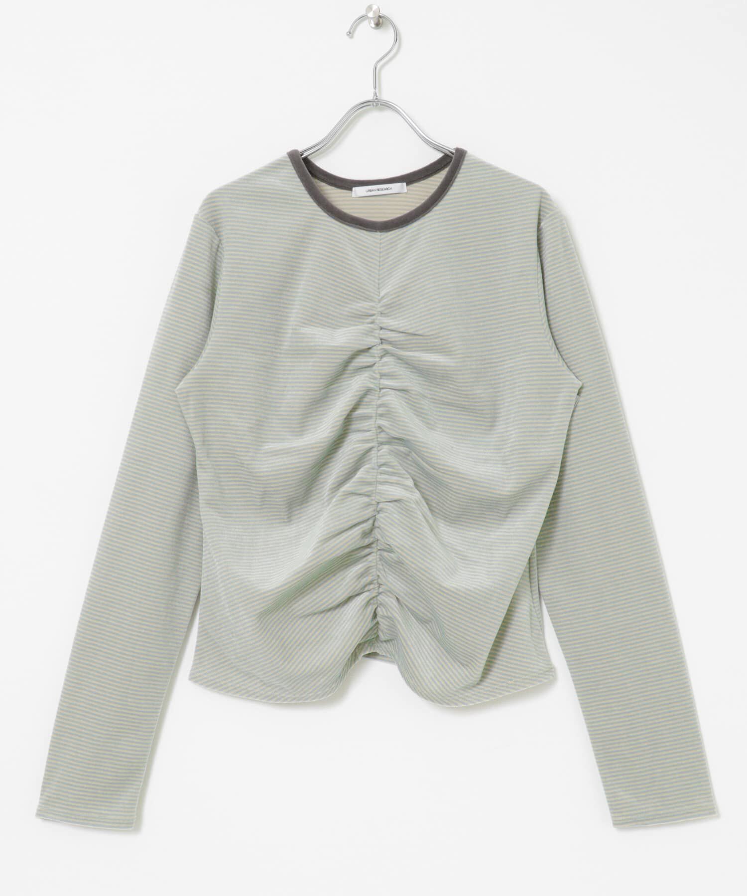 URBAN RESEARCH「『MADE IN JAPAN』ベロアボーダーシャーリングカットソー」|Tシャツ・カットソー|