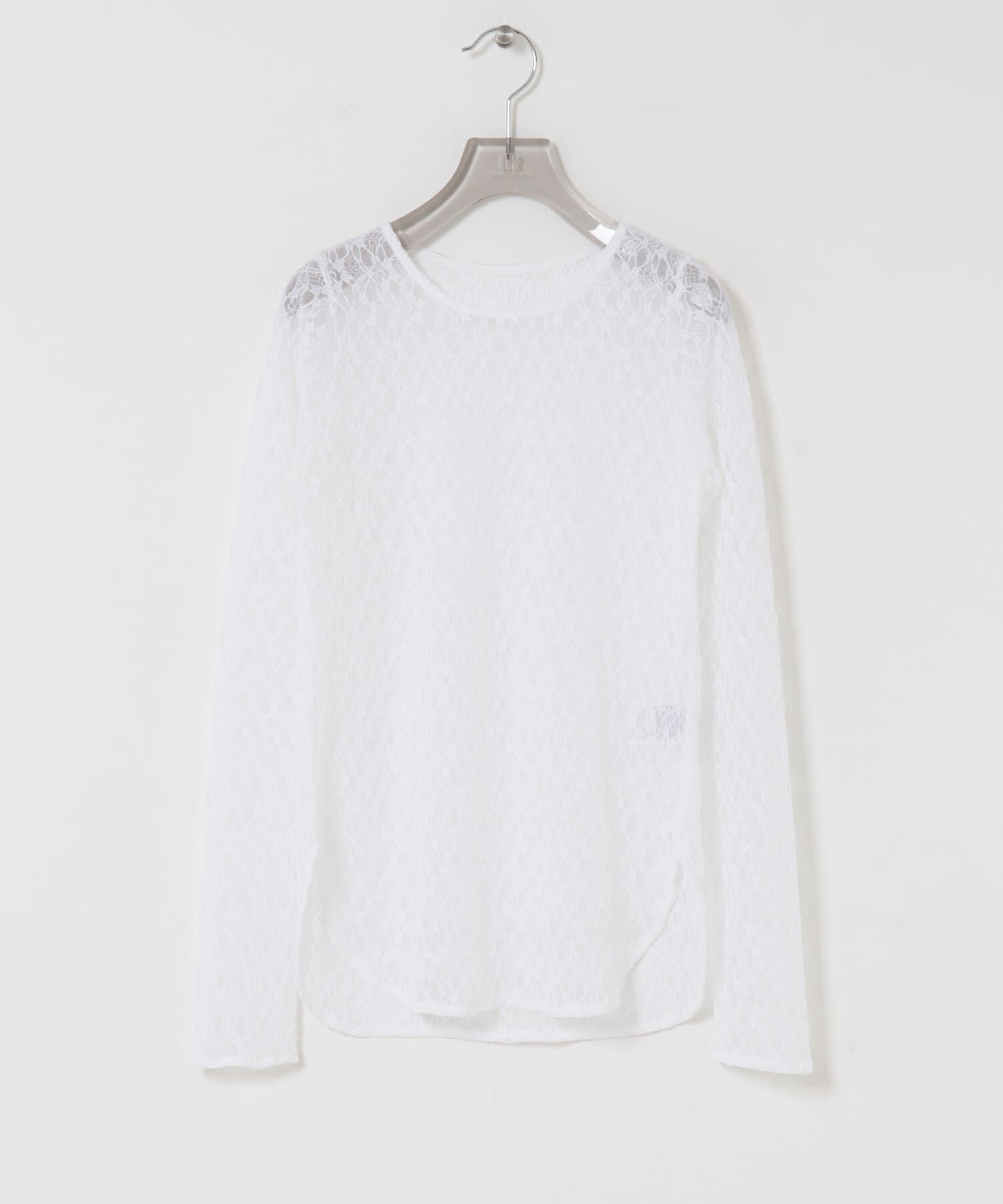 URBAN RESEARCH「ストレッチレースクルーネックブラウス」|Tシャツ・カットソー|