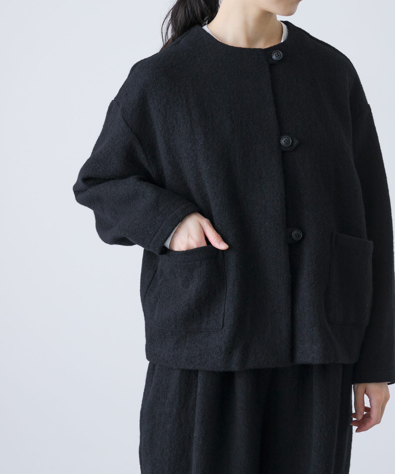ウールクルーネックジャケット（かぐれ）｜ルミネのファッション通販