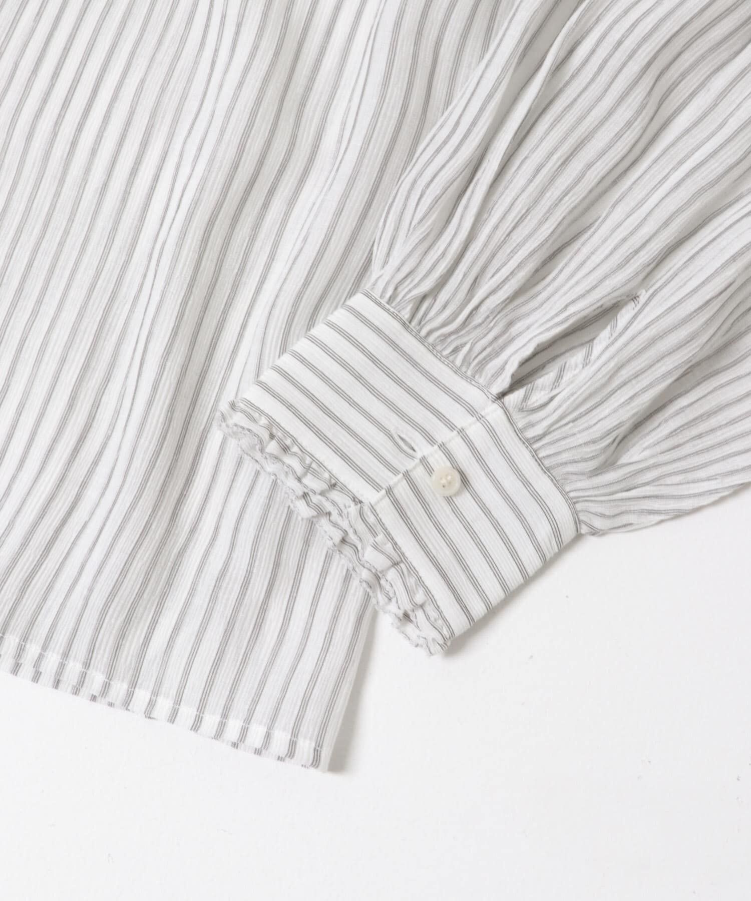 URBAN RESEARCH DOORS「ピンタックフリルスタンドカラーブラウス」|シャツ・ブラウス|