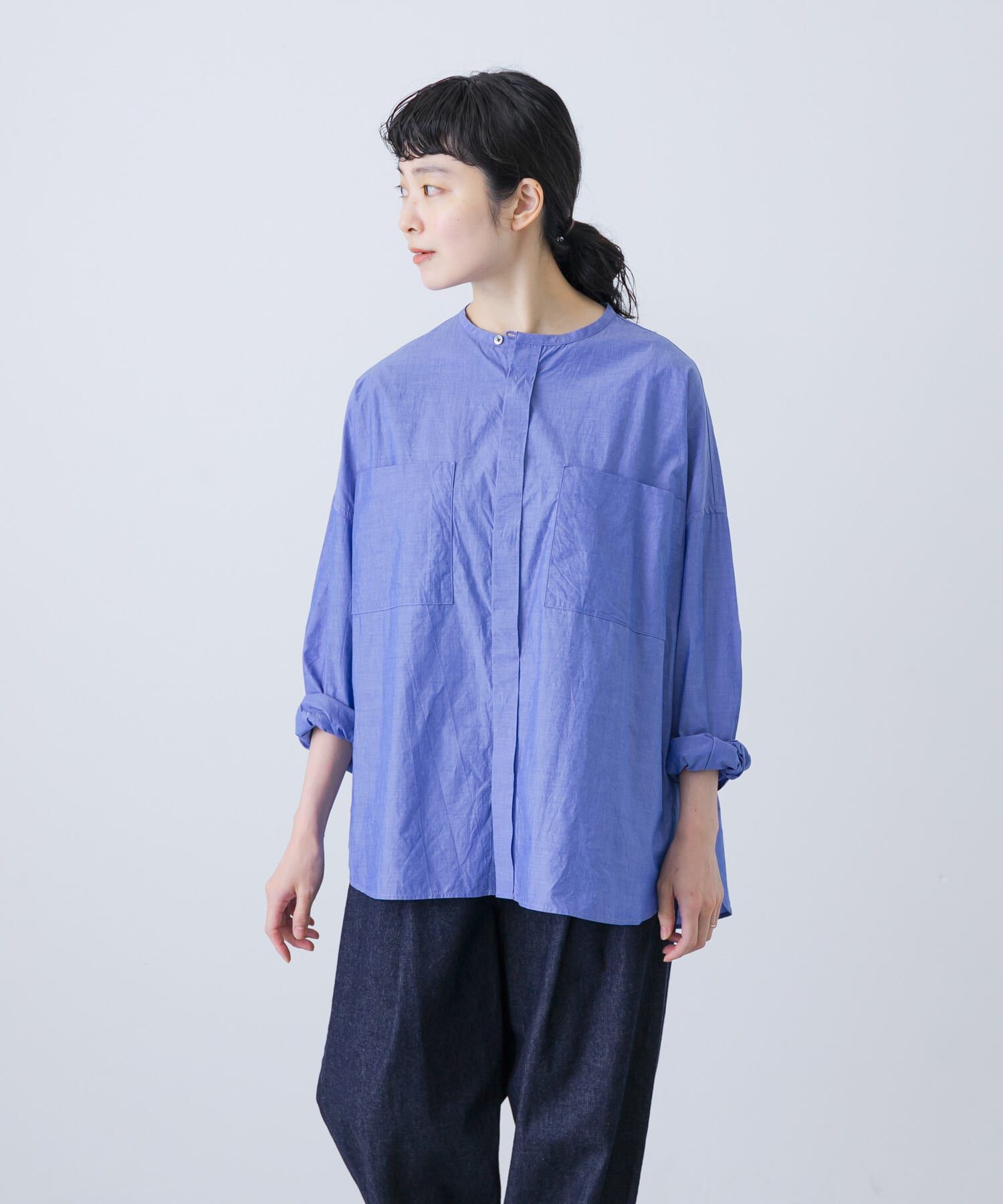 かぐれ「コットンダブルポケットワイドシャツ」|シャツ・ブラウス|