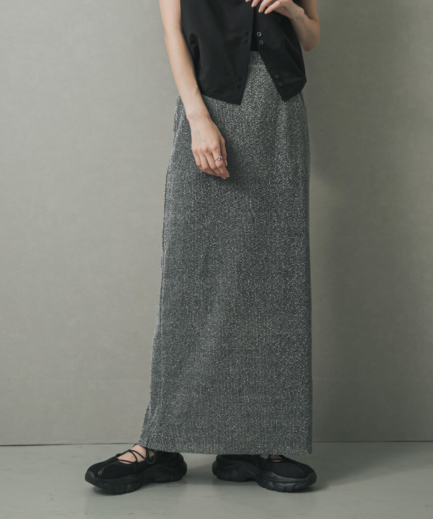 SENSE OF PLACE by URBAN RESEARCH「カットオフラメプリーツスカート」|スカート|グレー