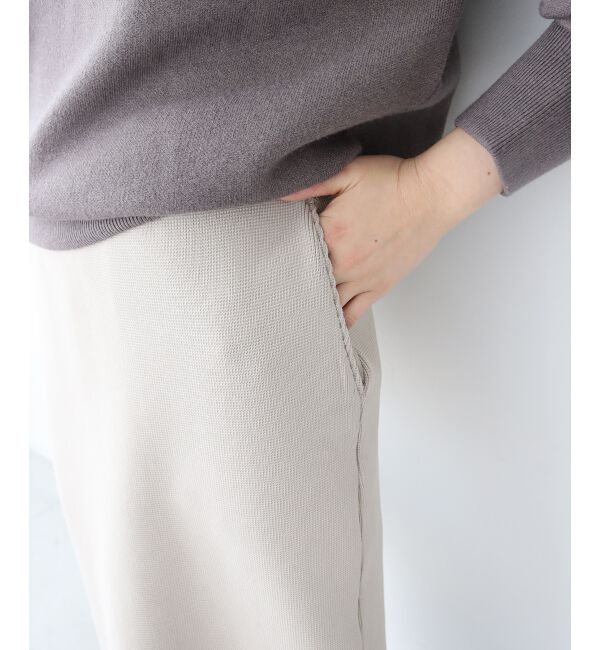 le.coeur blanc「《手洗い可能》ミラノリブニットタイトスカート」|タイト|