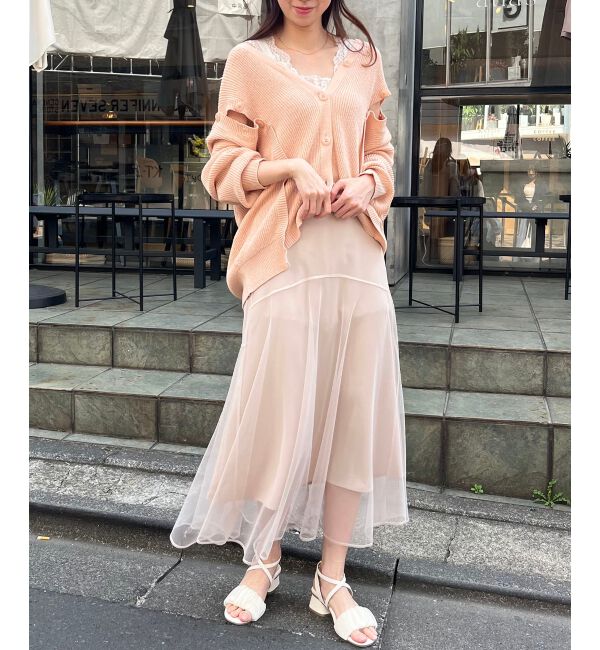  「チュールレイヤードシアースカート」|スカート|