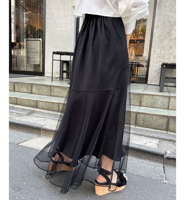  「チュールレイヤードシアースカート」|スカート|