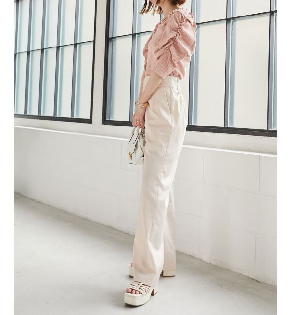 MAJESTICLEGON「ボリュームスリーブボーダートップス」|Tシャツ・カットソー|